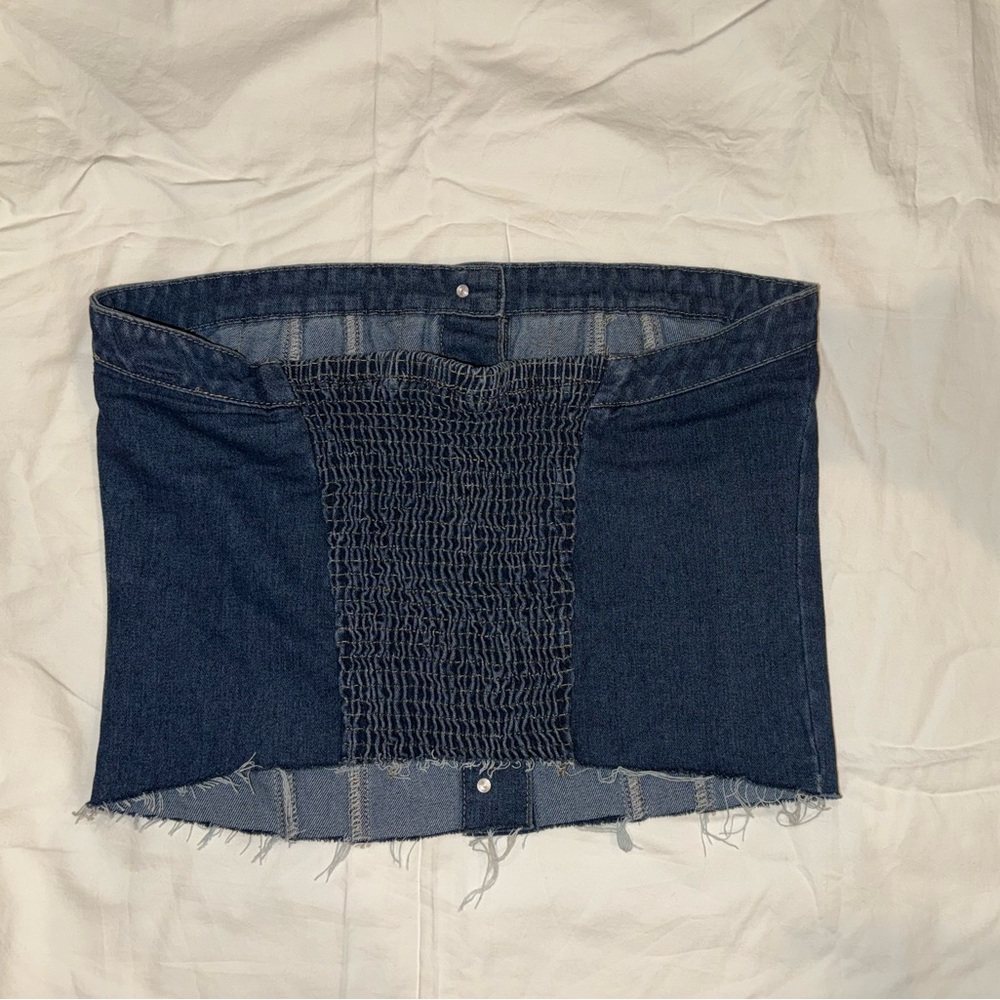 Denim Tube Top Size Large - Picture 3 of 8